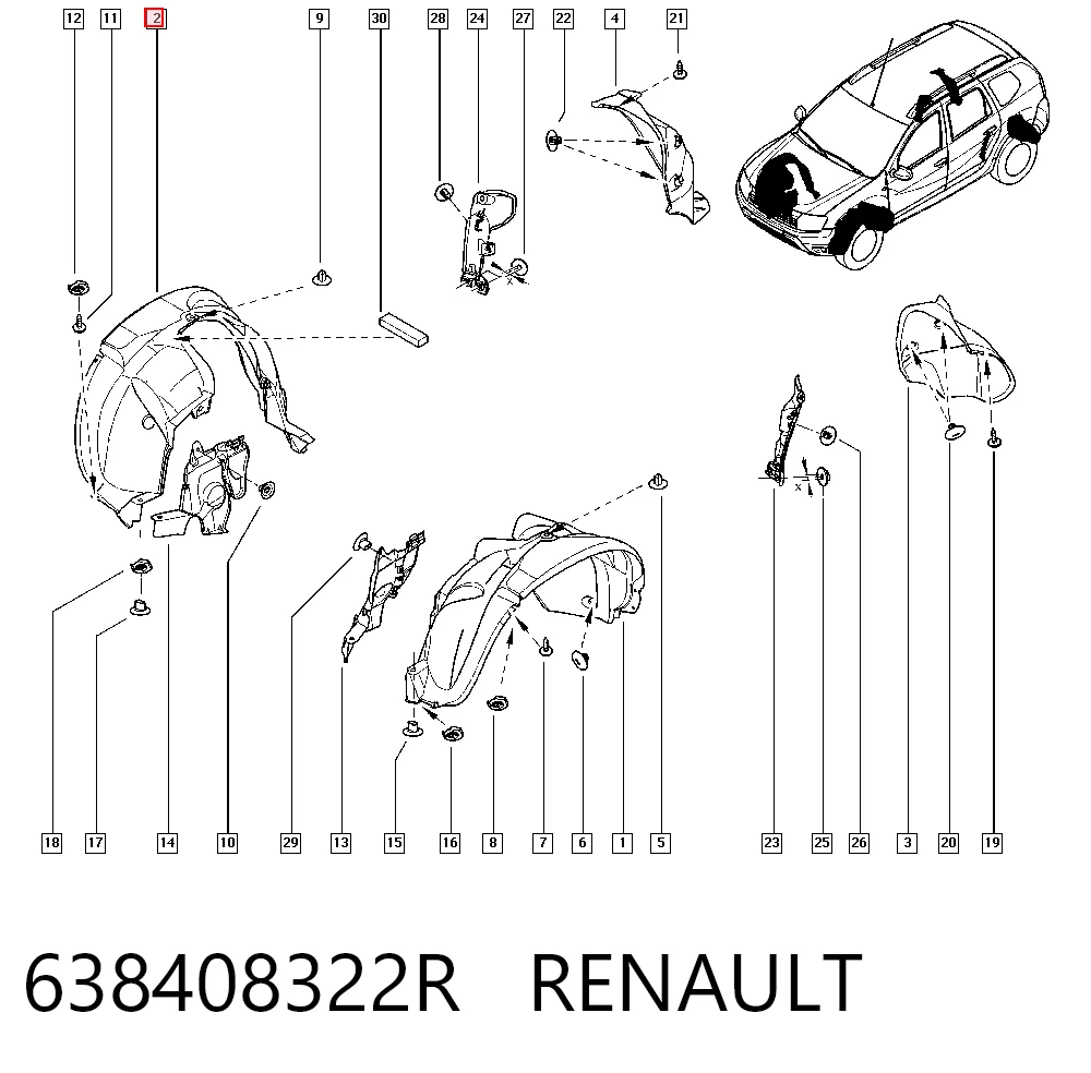 Paso rueda delantero derecho para Renault DUSTER I HS