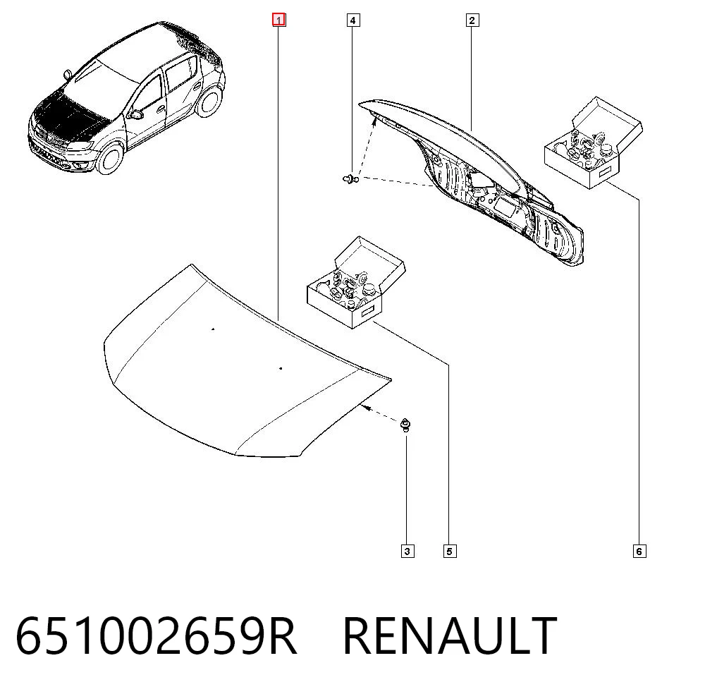 Comprar Capó Renault SANDERO II B8 a bajo precio