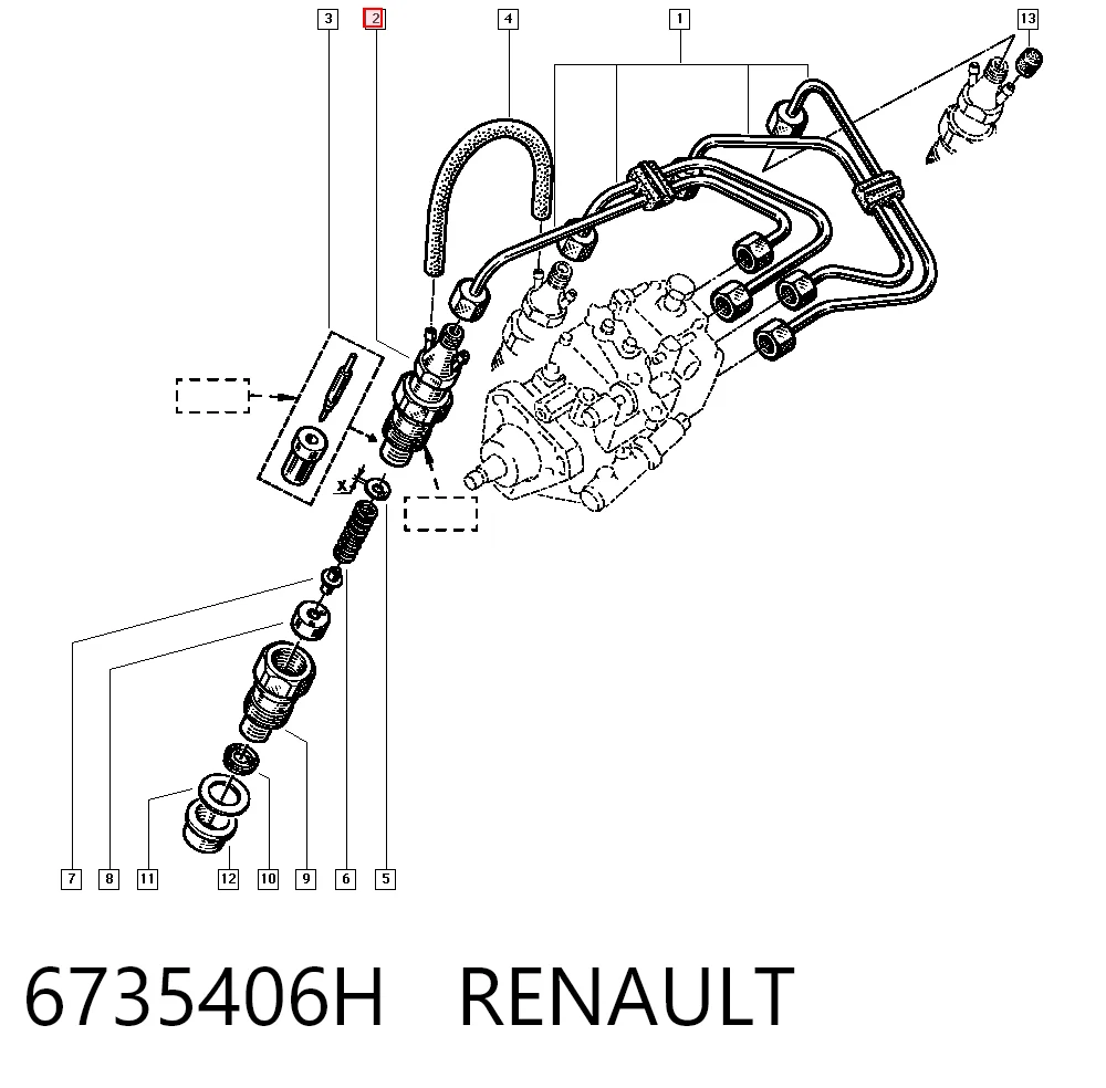 0432193643 Bosch Inyector de combustible