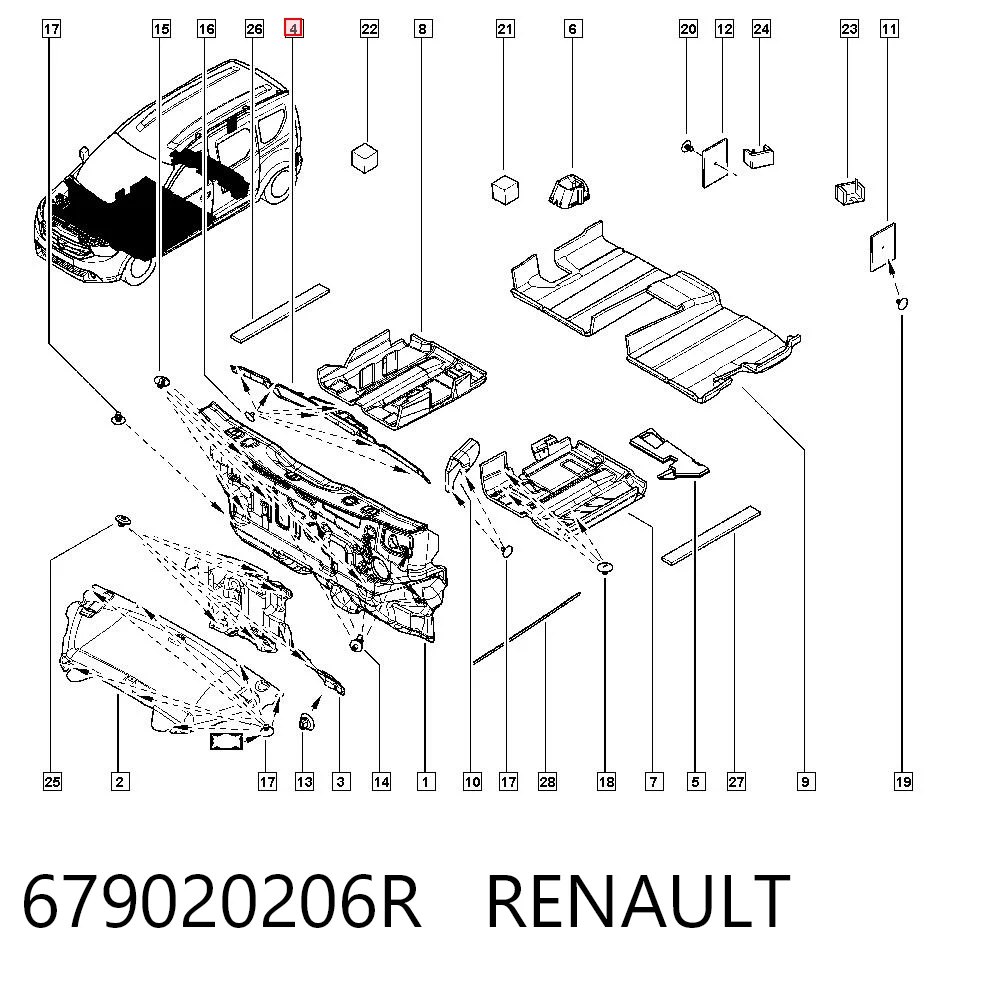 Comprar Aislamiento acústico del capó Renault DOKKER  FE a bajo precio