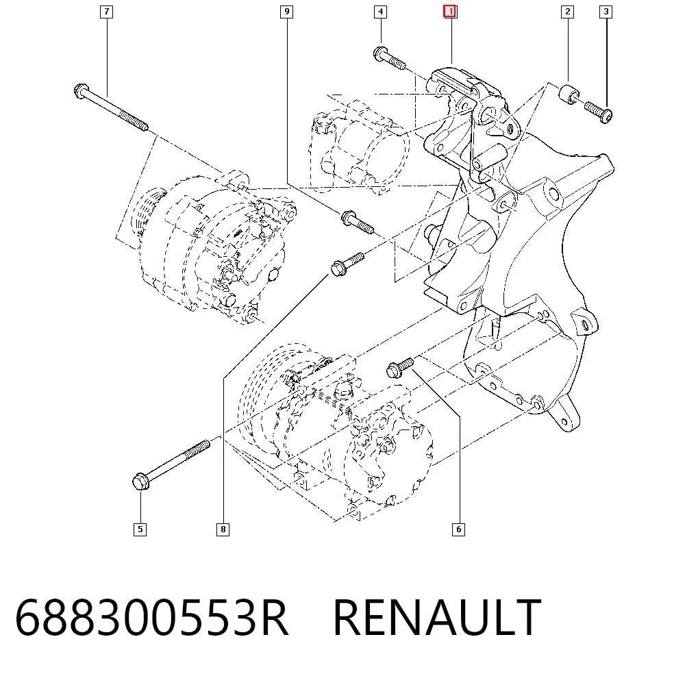 Soporte del alternador 688300553R RENAULT