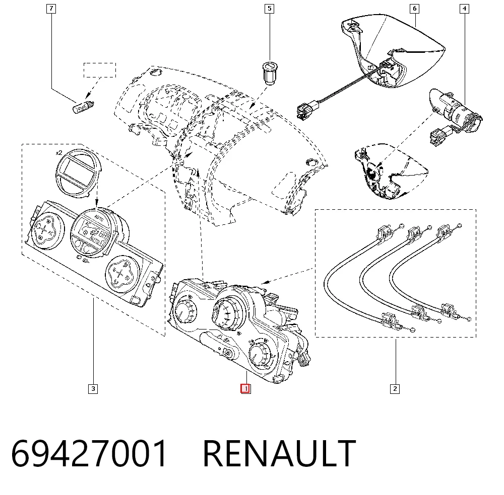 Unidad de control de la ventilación para Renault Megane II LM0, LM1