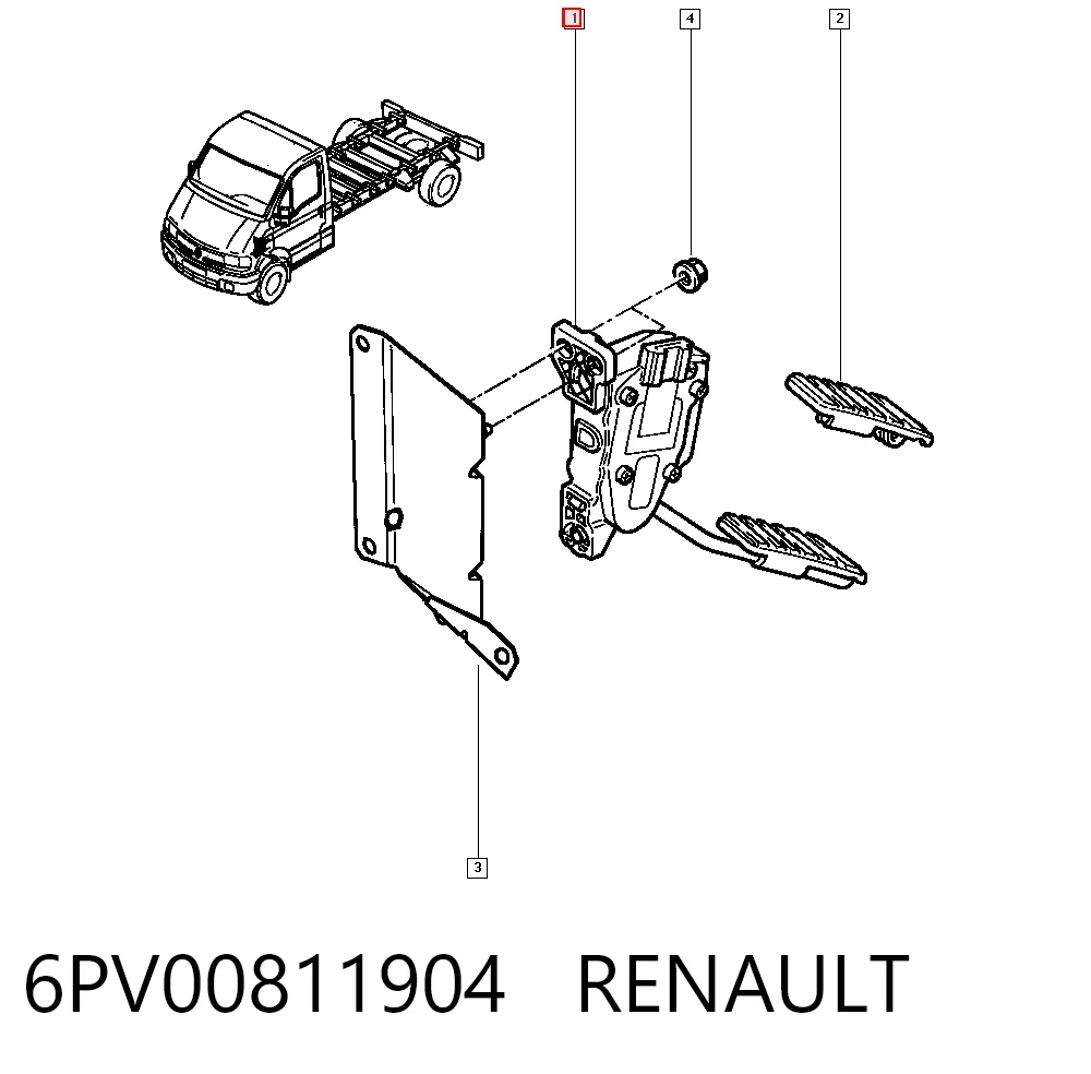  Pedal del acelerador Renault Master 2