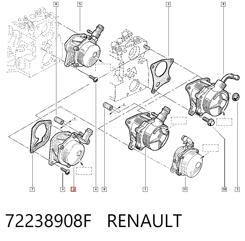 Comprar Bomba de vacío Renault Laguna I B56, 556
