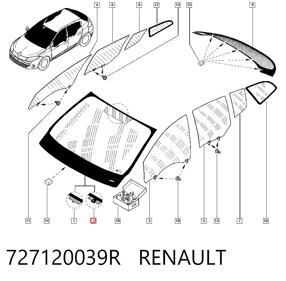 Comprar Parabrisas Renault Megane III KZ0, KZ1 a bajo precio