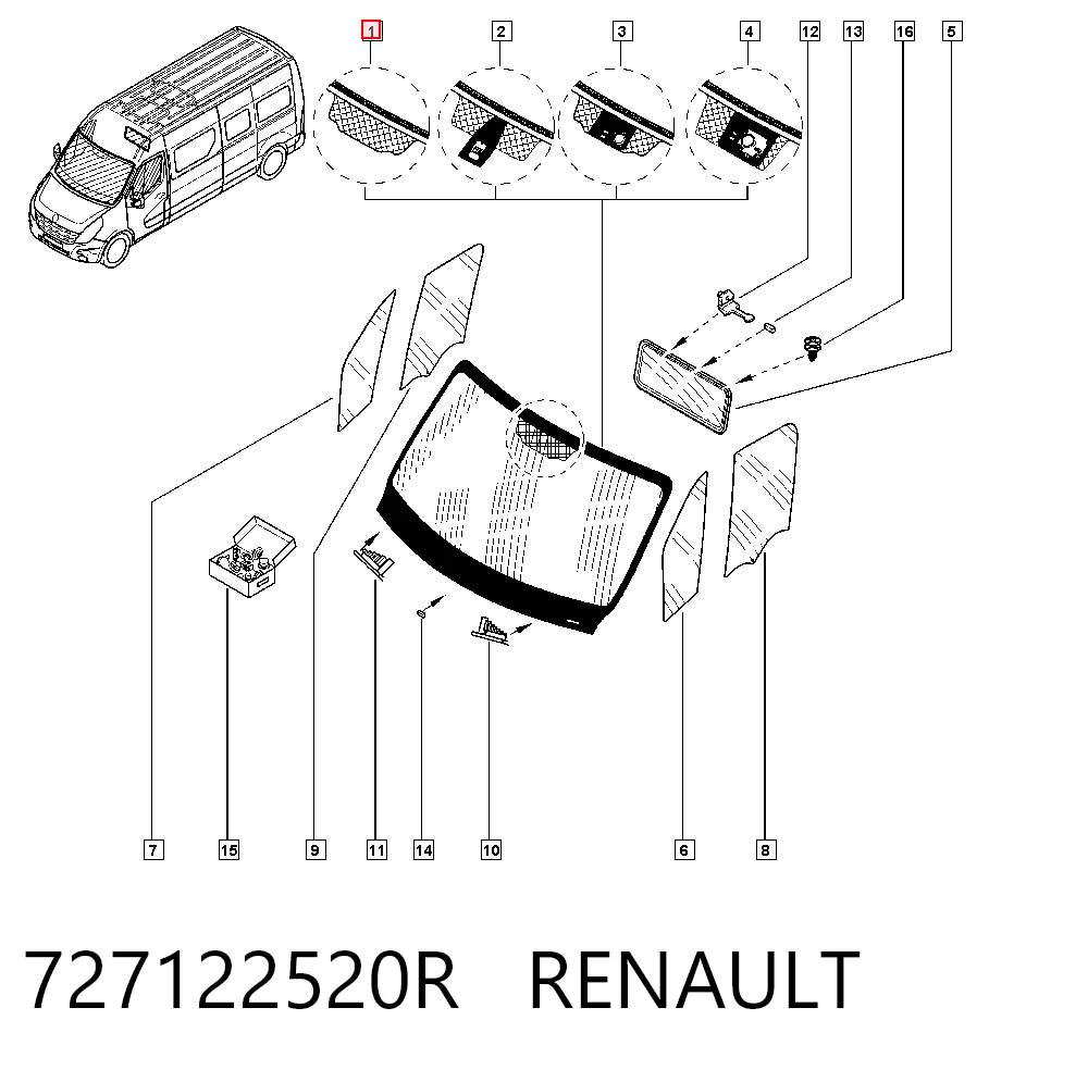 Parabrisas delantero  para Renault Master III FV