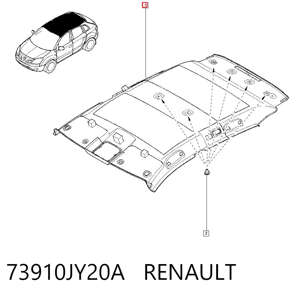 Comprar Guarnecido de techo Renault Koleos  HY0 a bajo precio