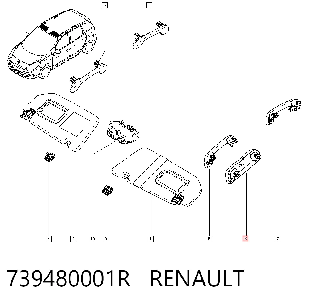Estuche para gafas 739480001R RENAULT