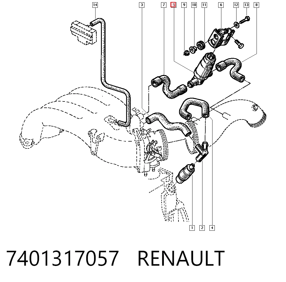 7401317957 Fiat/Alfa/Lancia Regulador de ralentí