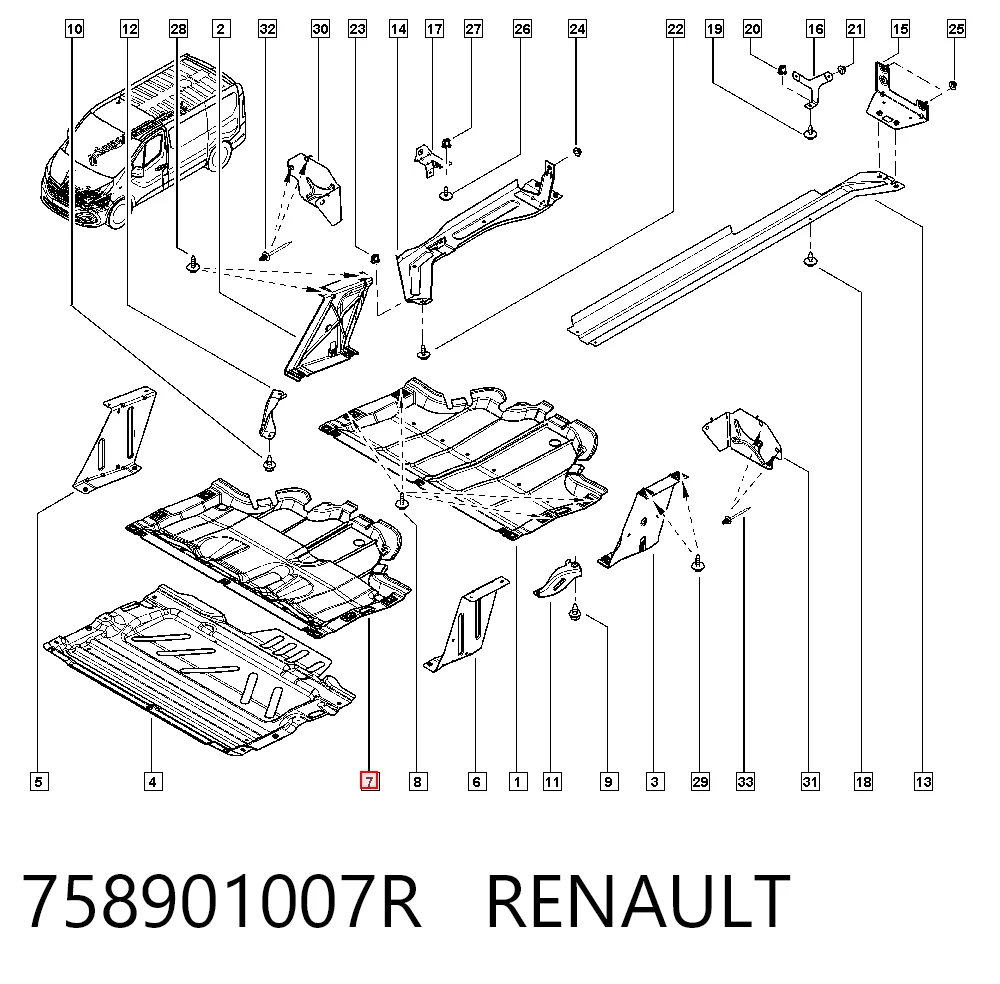 Protector antiempotramiento del motor  Magneti Marelli CVR98425