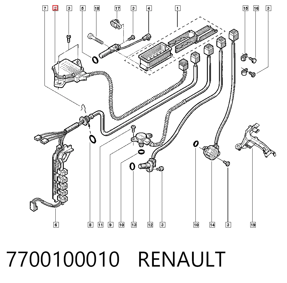 7700100010 Renault (RVI) Sensor de posiciones de la transmisión automática
