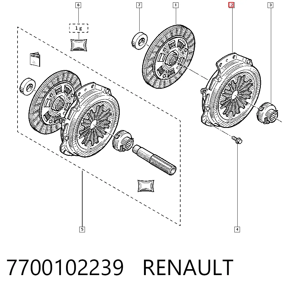 Plato de presión de embrague para Renault Clio LB0, LB1, LB2