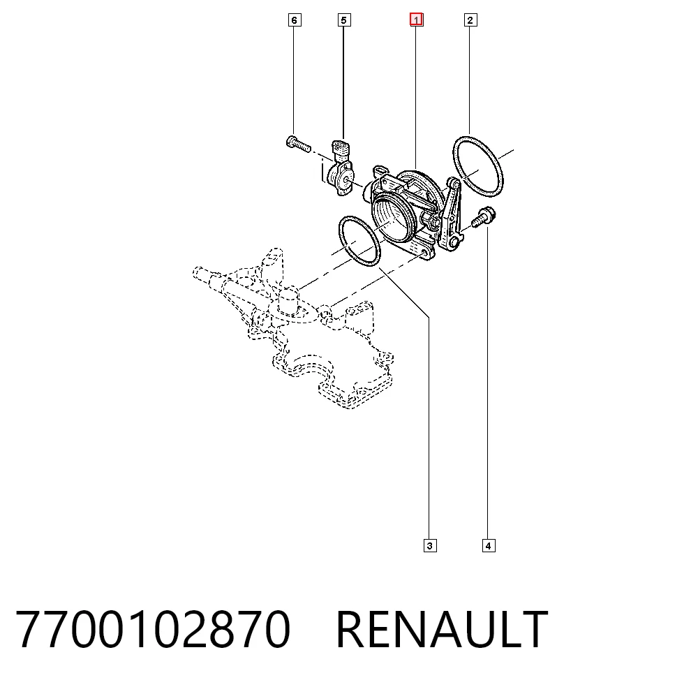 7700102870 Renault (RVI) Mariposa de admisión