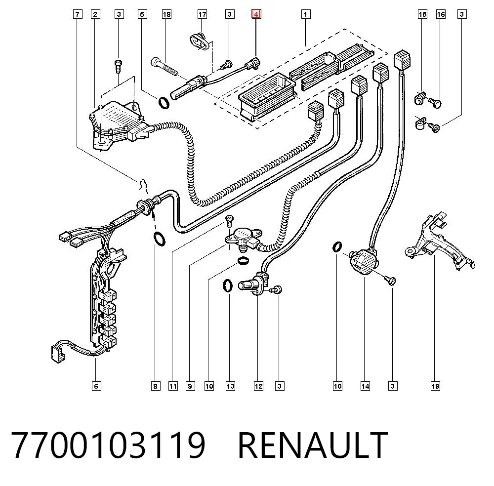 7700103119 Renault (RVI) Captador de velocidad