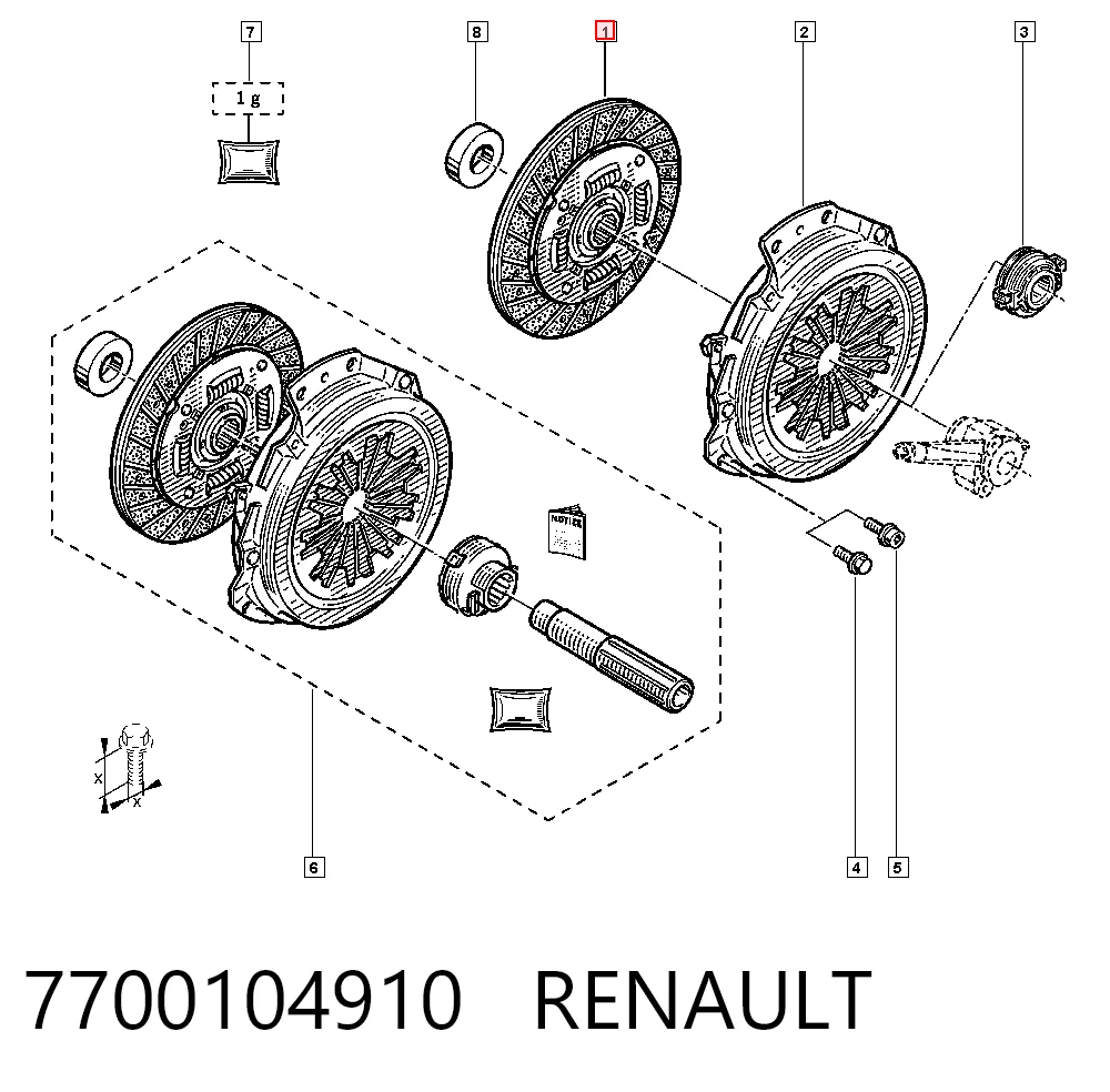  Disco de embrague Renault Scenic 1