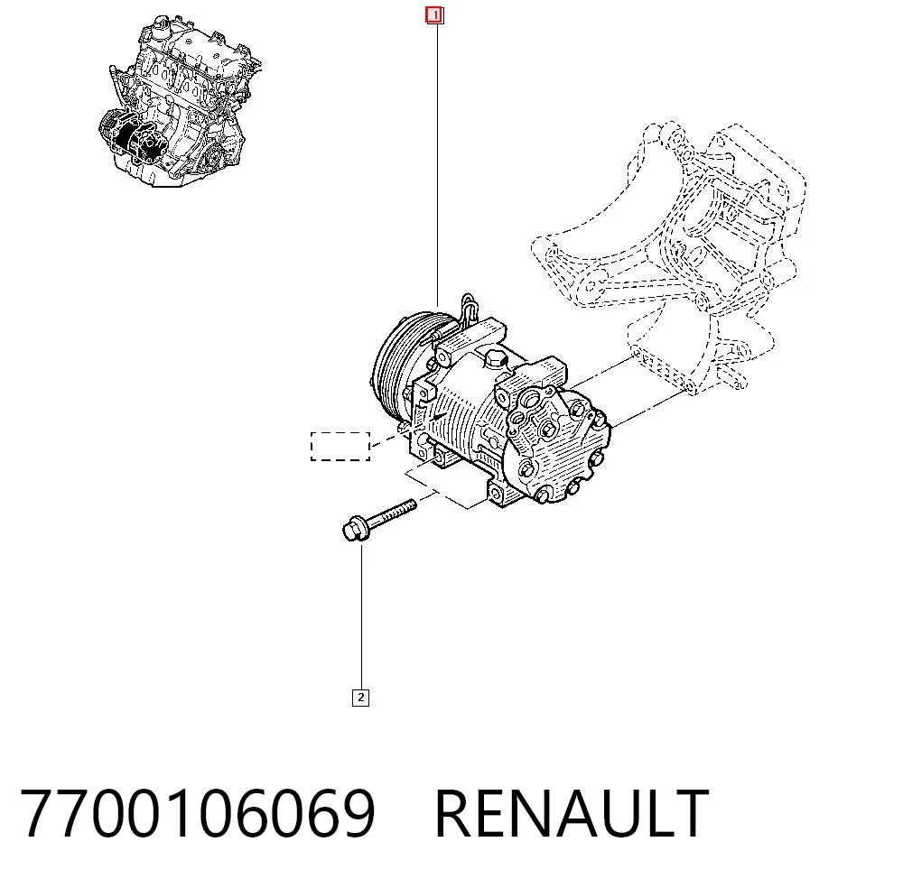 Compresor climatizador para Renault Clio I BC57, 5357