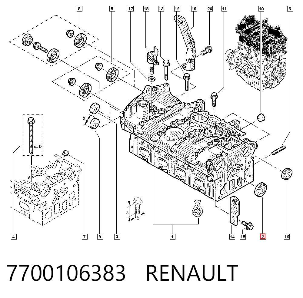  Tapa culata Dacia Logan 