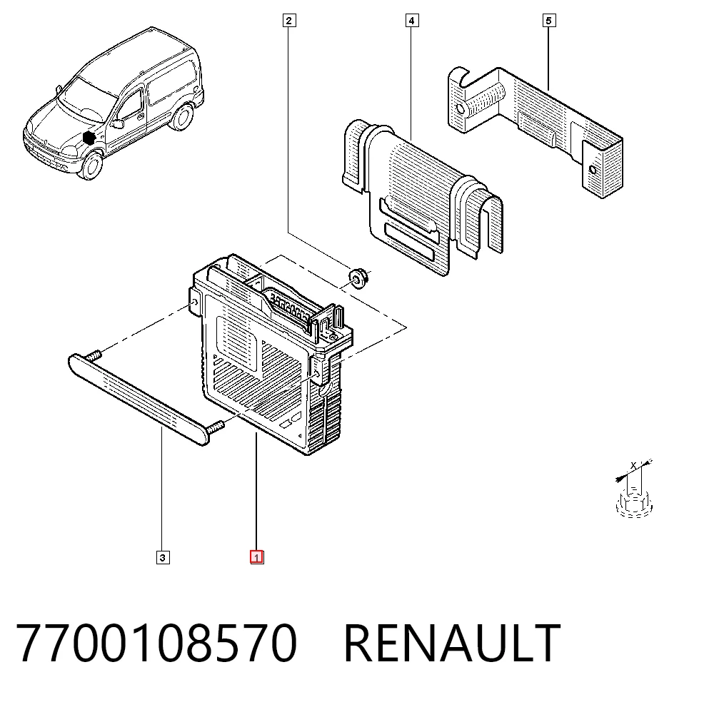 Centralina Del Motor para Renault Kangoo I KC0, KC1