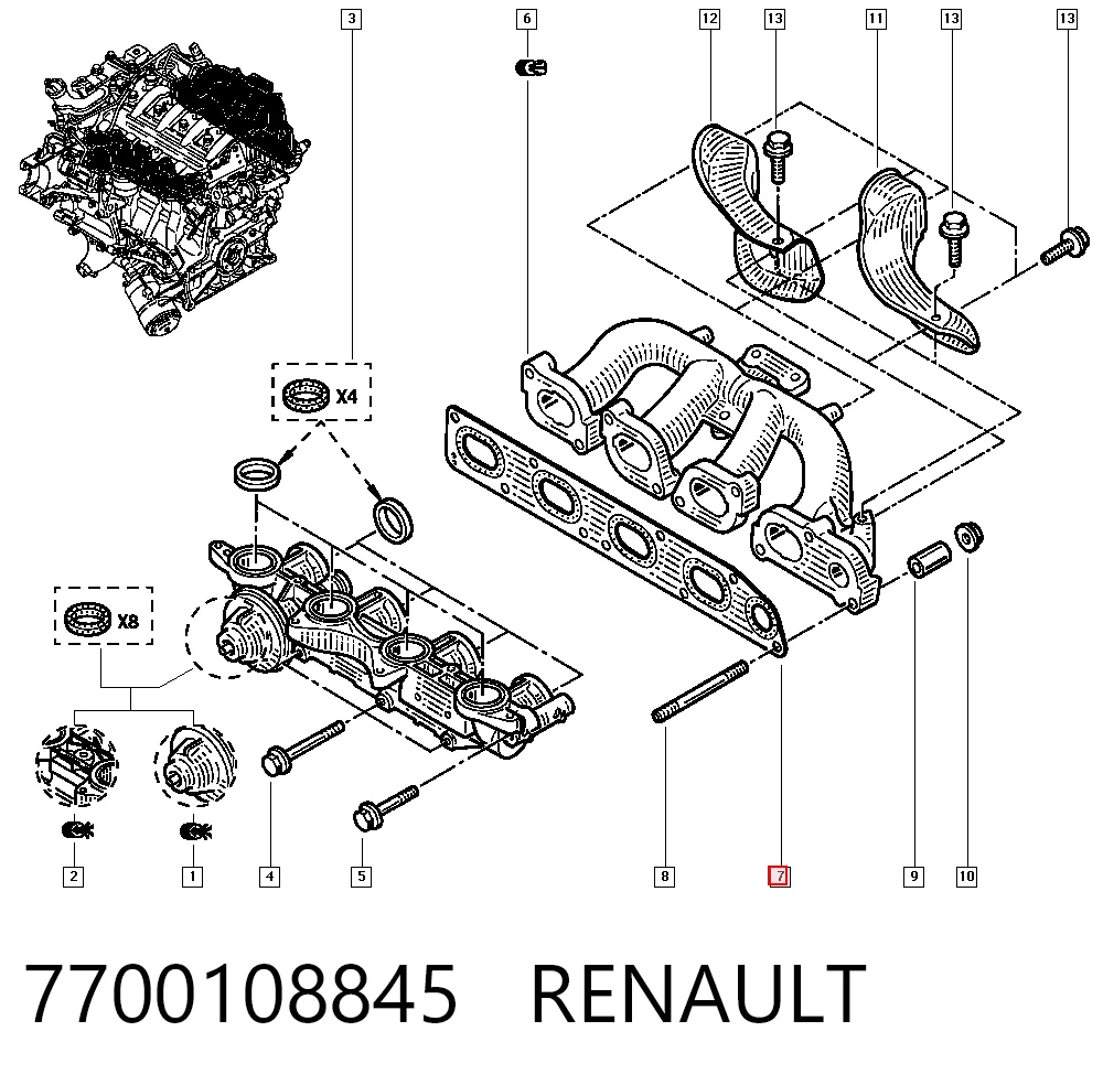 Comprar Junta de colector de escape Renault Espace IV JK0 a bajo precio
