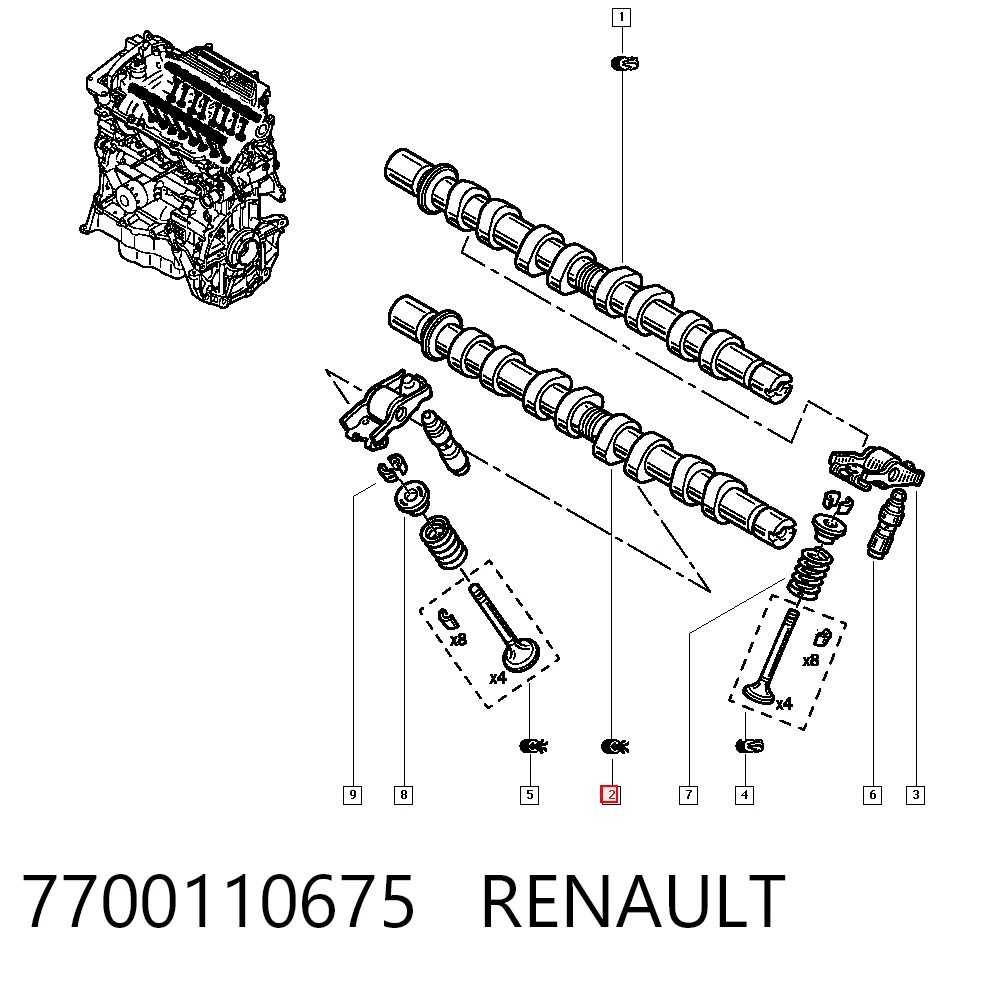 Árboles de levas Renault Clio SYMBOL sedán (LB0, LB1, LB2) (1998 - 2008) precio, desde 94,20 EUR