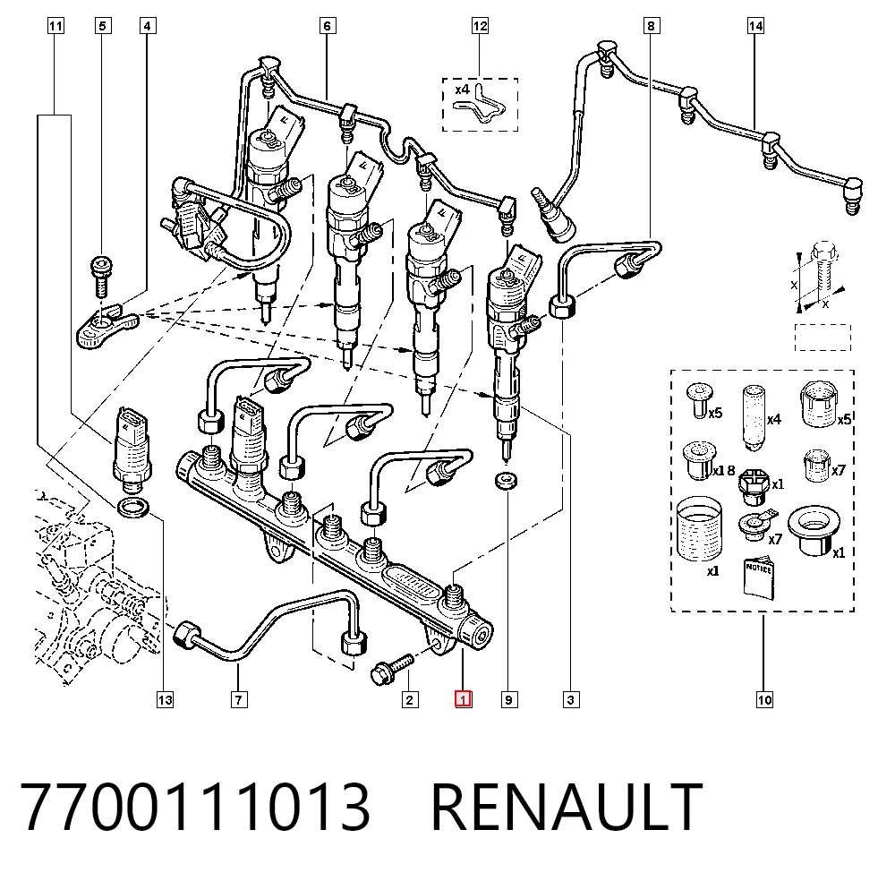  Sensor de presión de combustible KIA Cerato 1