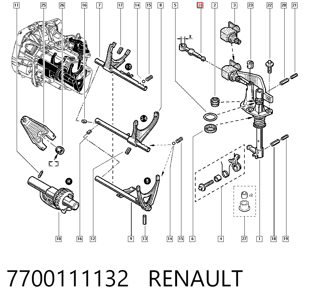 Varilla selectora de la transmisión Lada 349303162R precio, desde 6,96 EUR