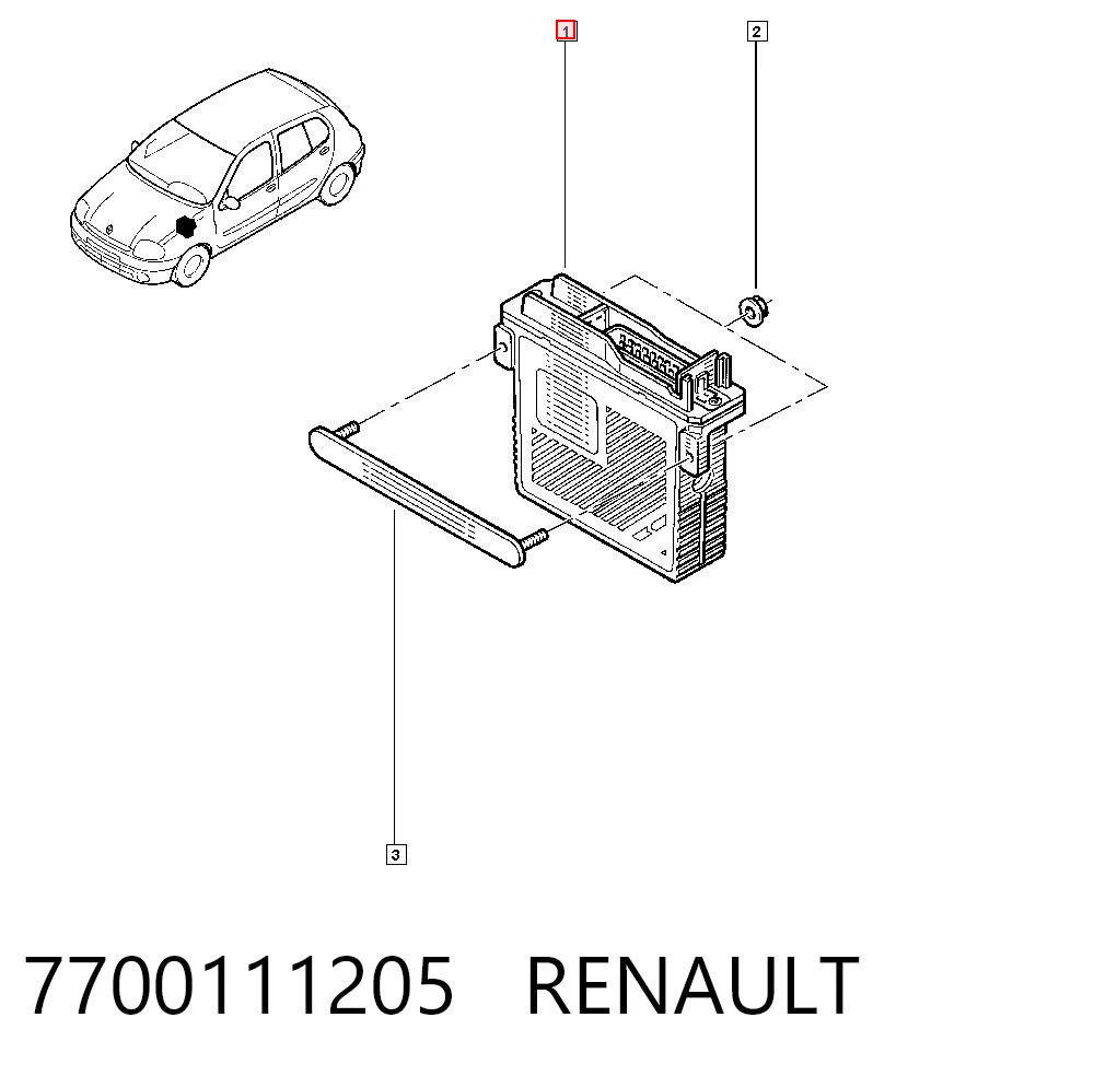 Unidad de control del motor  Renault Kangoo I monovolumen (KC0, KC1) (1998 - 2008) precio, desde 26,14 EUR