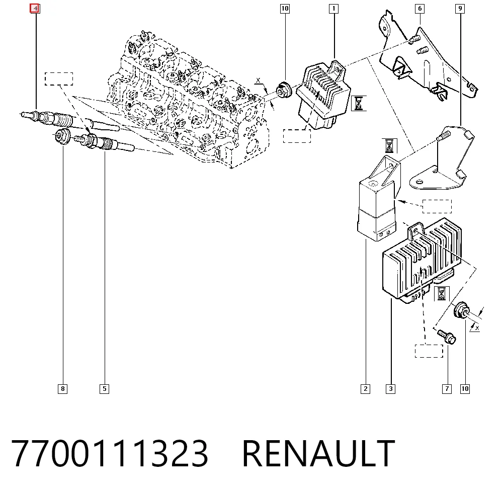 Bujía de precalentamiento para Renault Megane II (LM0, LM1)