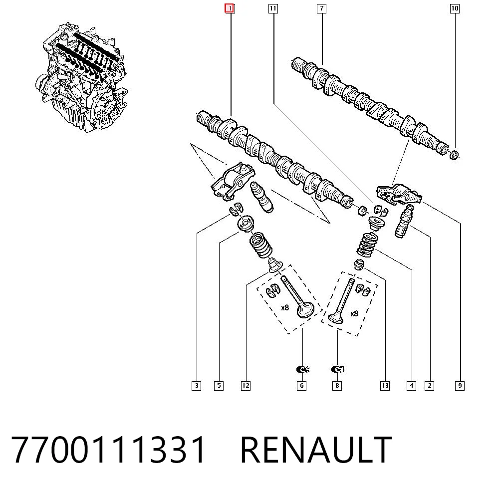 Comprar Árbol de levas Nissan Primastar X83 a bajo precio