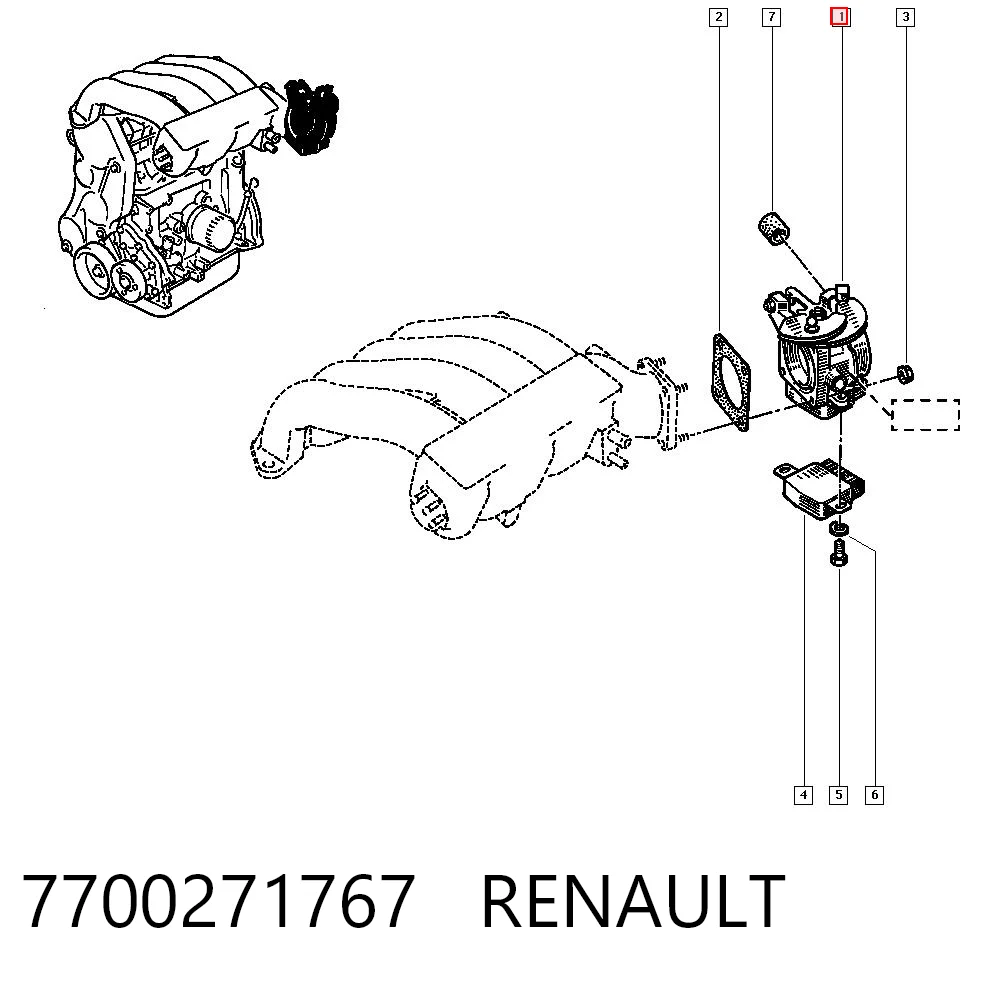 Comprar Cuerpo de aceleración completo Renault 19 II B53, C53 a bajo precio