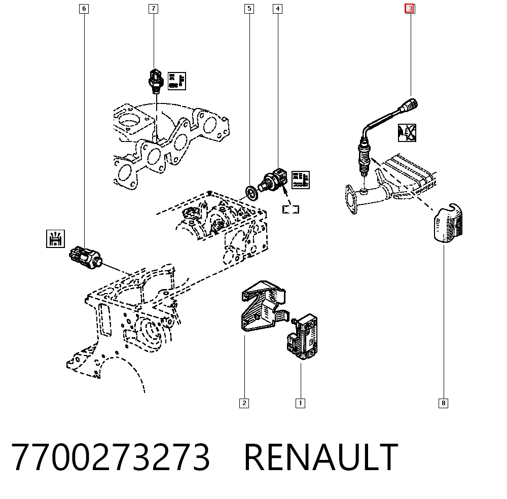 Comprar 0258003086 Renault (RVI) Sensor de oxígeno previo al catalizador