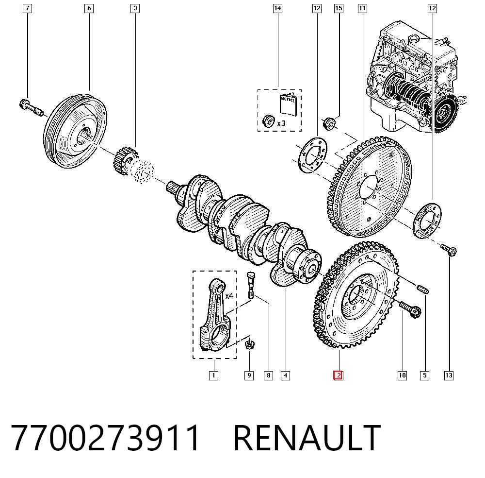 7700273911 Renault (RVI)