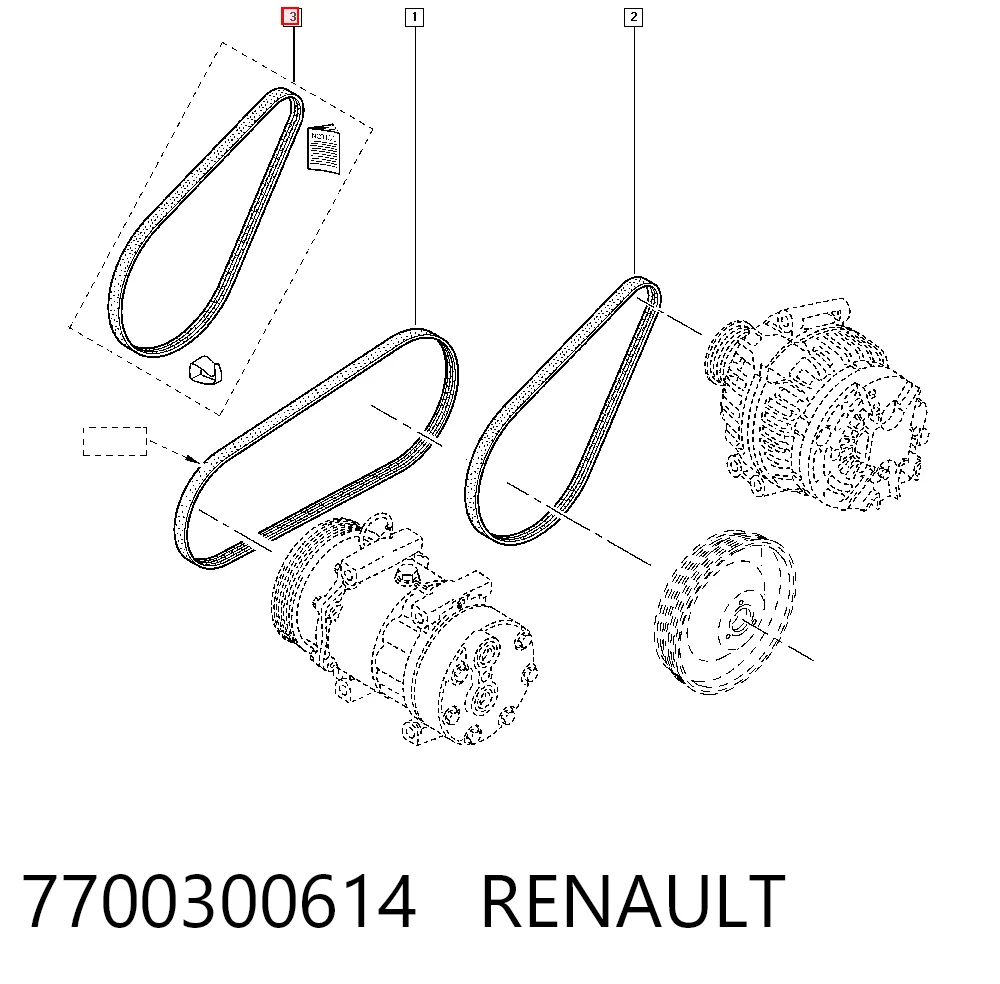 Correa de alternador 4500056 General Motors