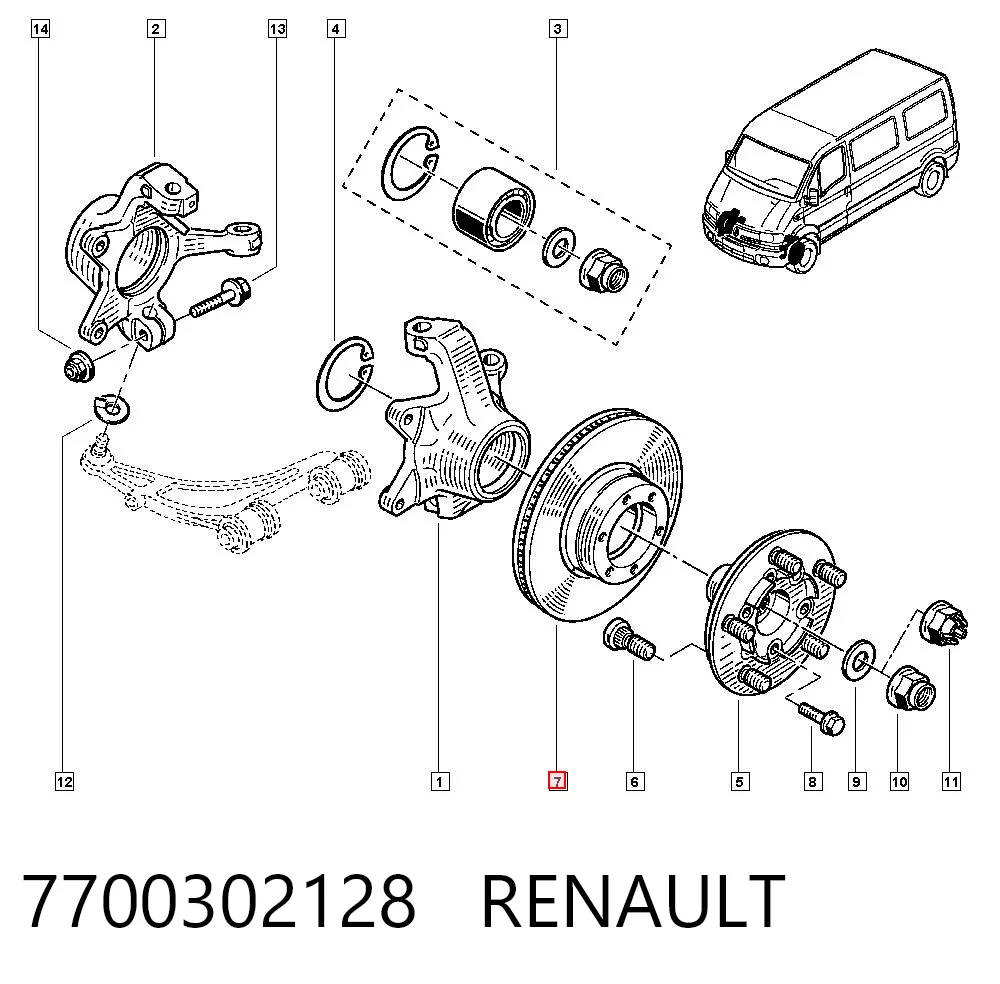 7700302128 Renault (RVI)