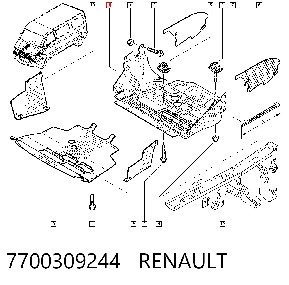 Comprar Protección de cárter Renault Master II HD, FD a bajo precio