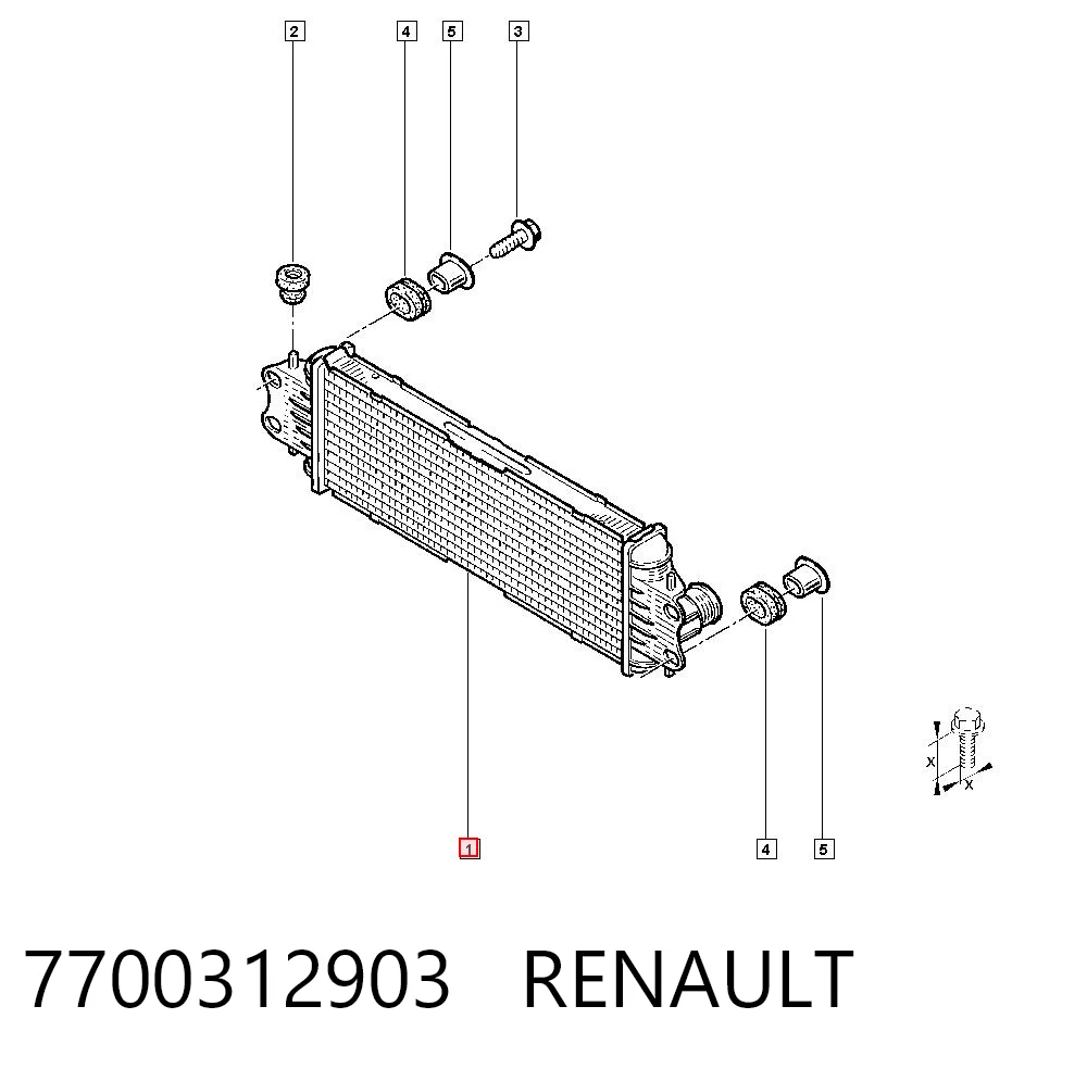 Enfriador de aire de admisión para Renault Trafic II (FL)