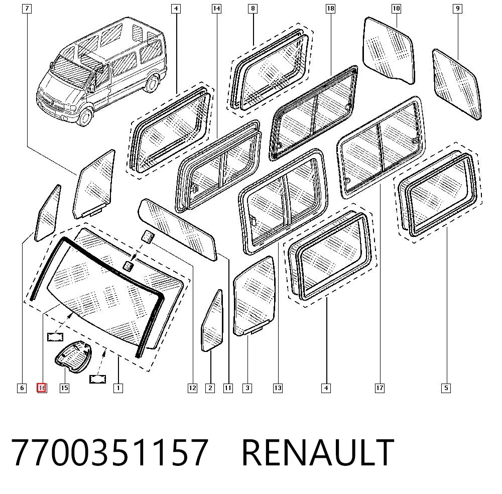 Parabrisas para Renault Master HD, FD