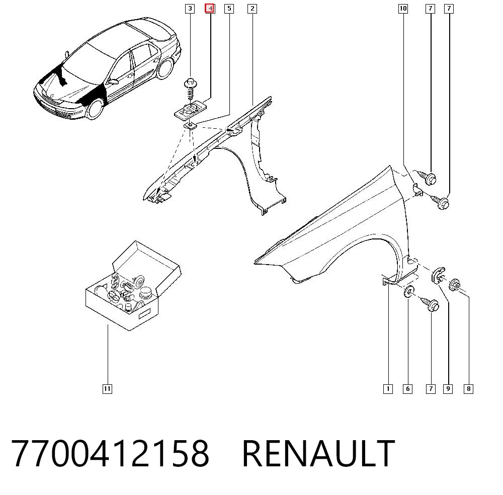 7700412158 Renault (RVI)