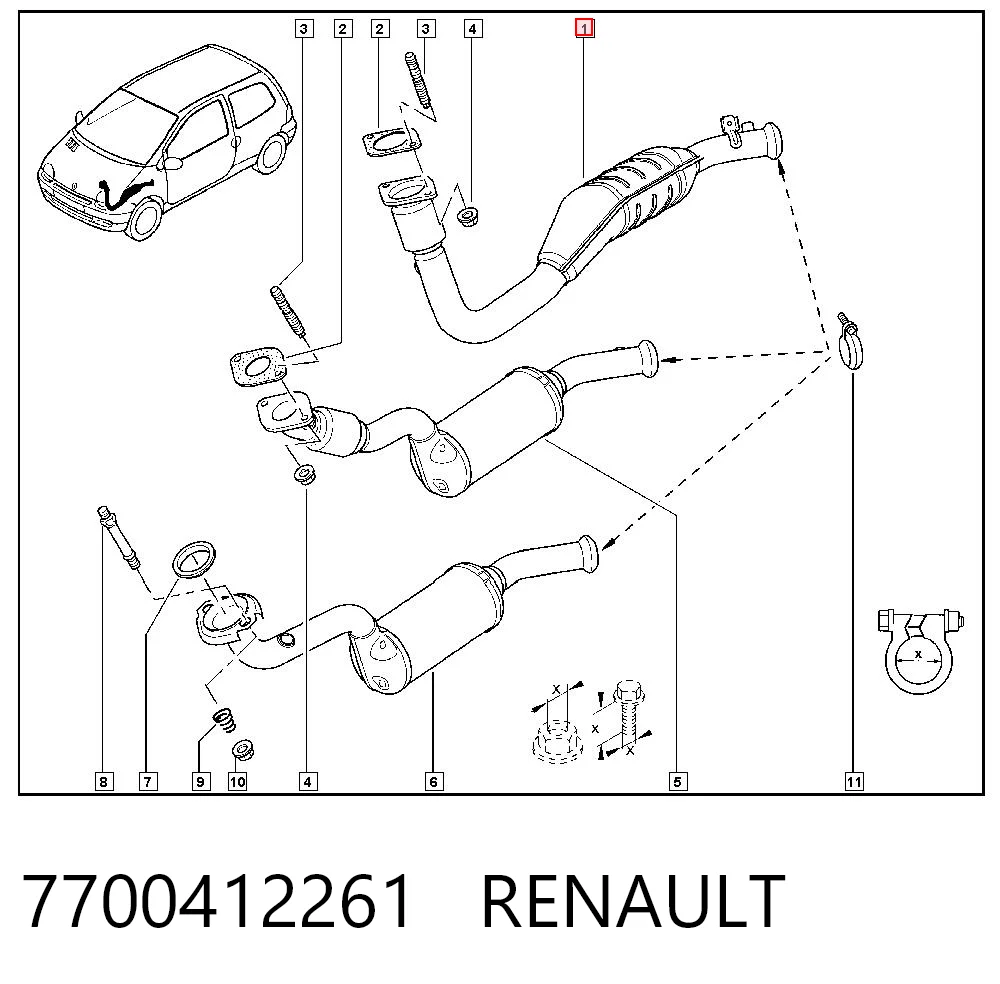 Convertidor catalítico Renault Twingo I (C06)