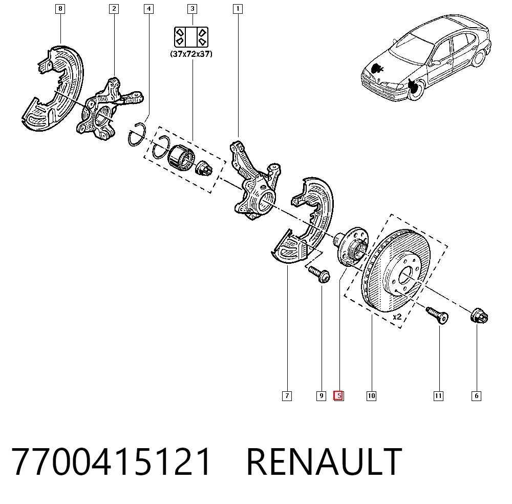 7700415121 Renault (RVI)