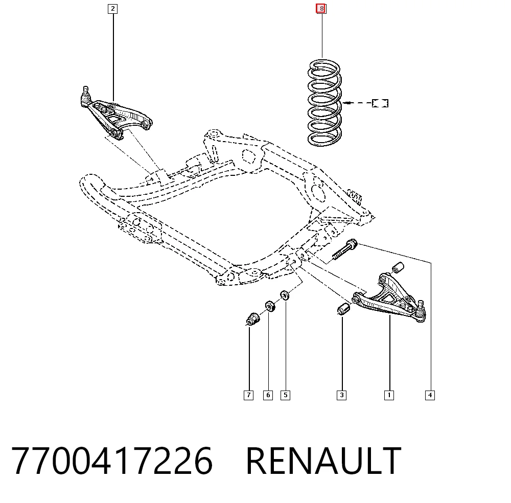 Muelles delantero Renault Clio II (BB, CB)
