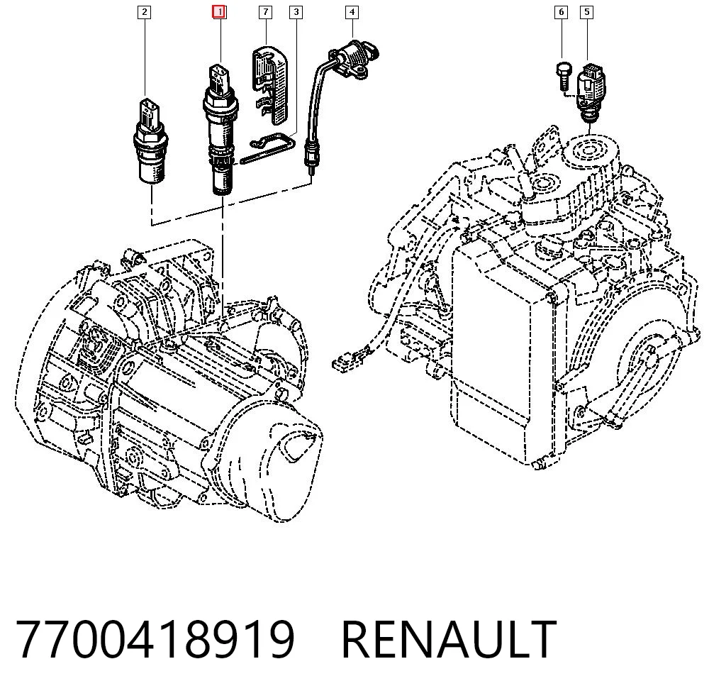 7700418919 Renault (RVI) Captador de velocidad