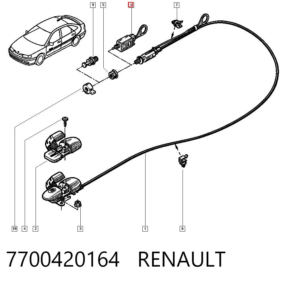 Comprar Motor de apertura de tapa de combustible Renault Scenic I JA0, JA1, FA0 a bajo precio