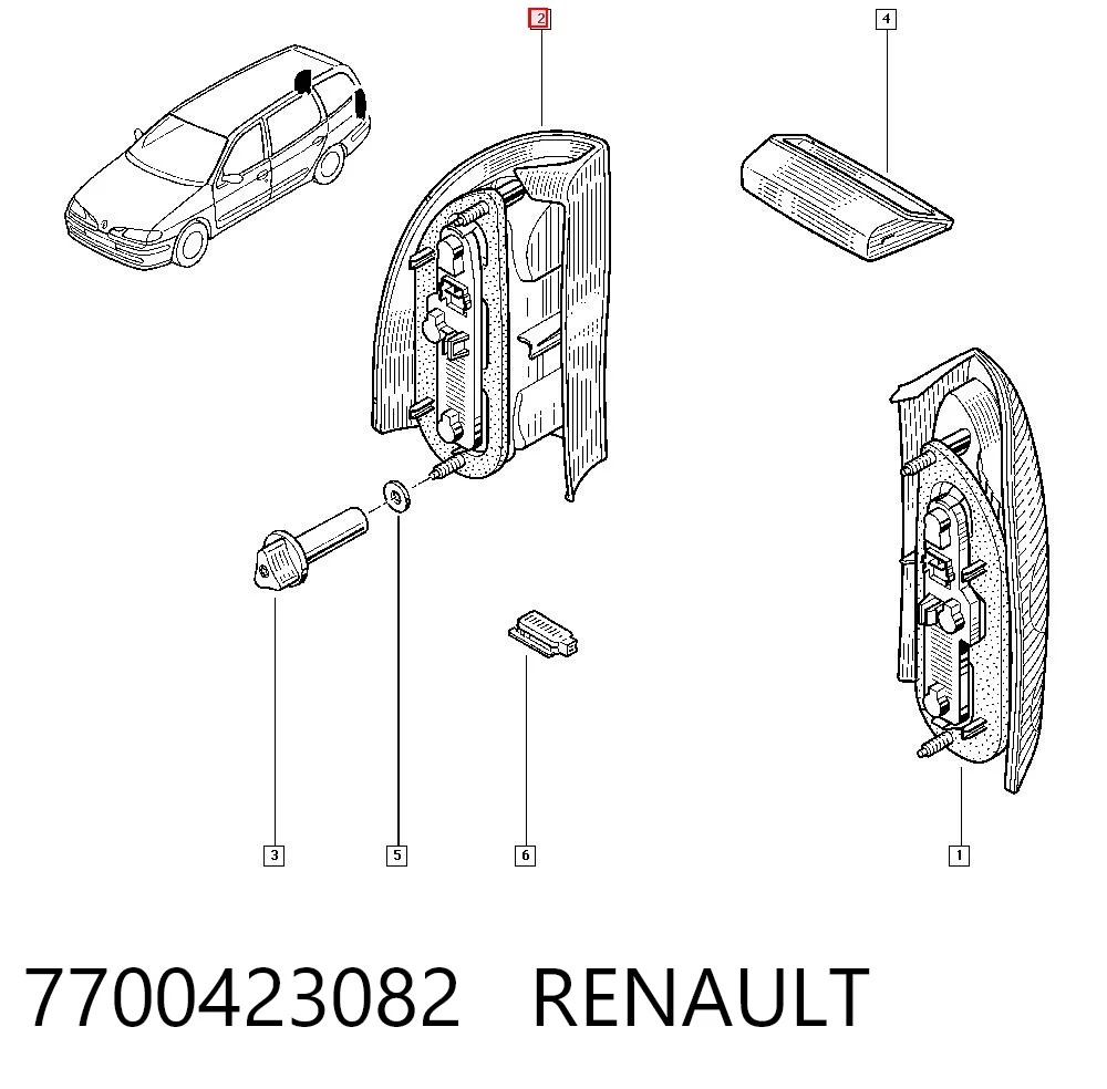 Comprar Piloto trasero derecho Renault Megane I KA0, KA1