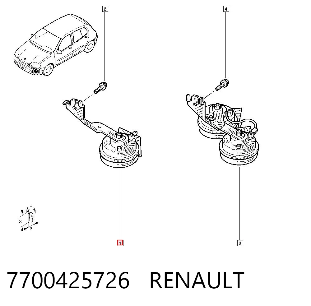 Comprar Claxon Renault Clio  LB0, LB1, LB2 a bajo precio