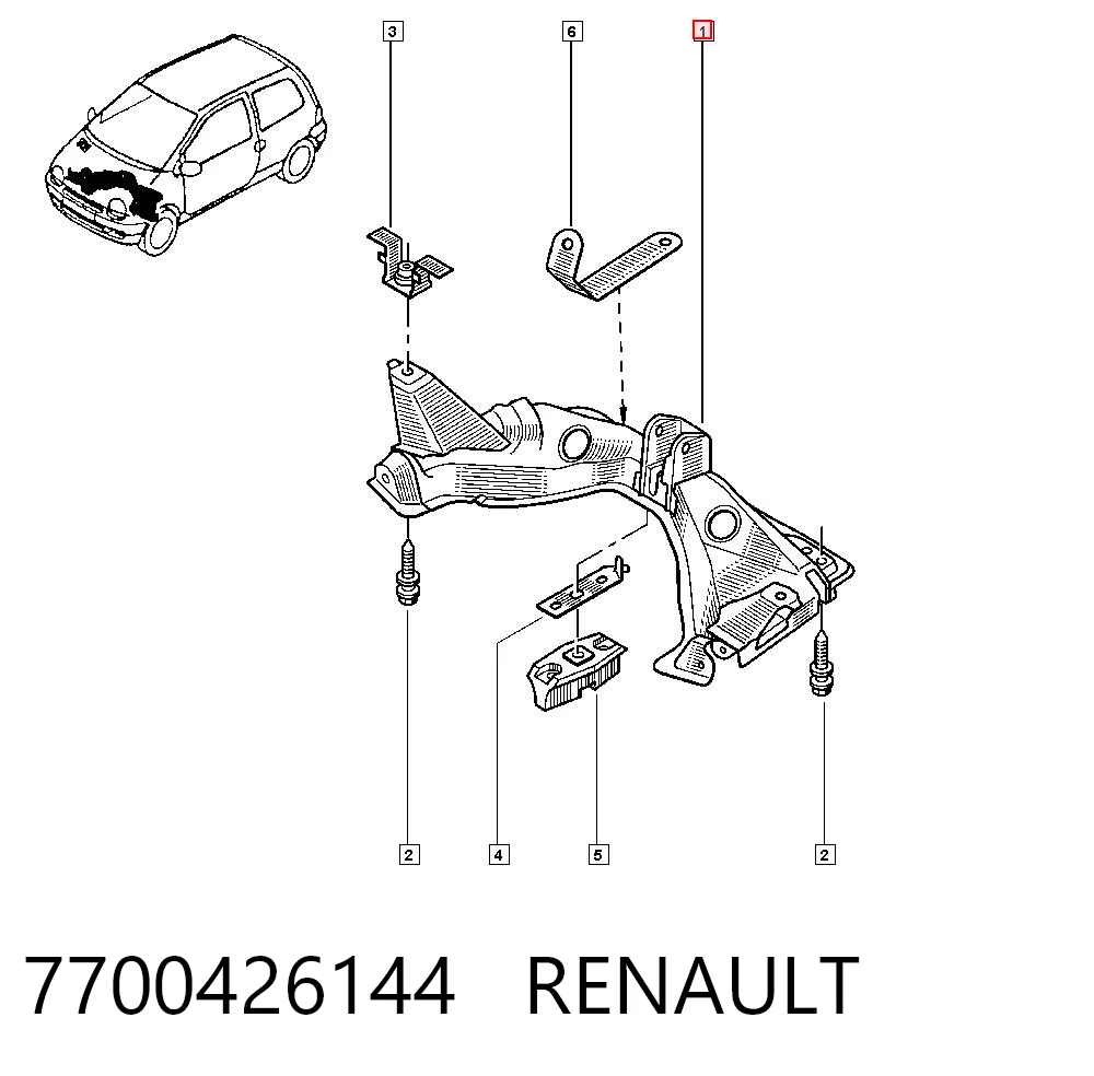 Comprar Subchasis delantero soporte motor Twingo I C06
