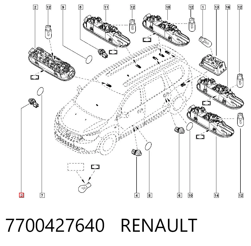 7700427640 Renault (RVI) Interruptor de puerta