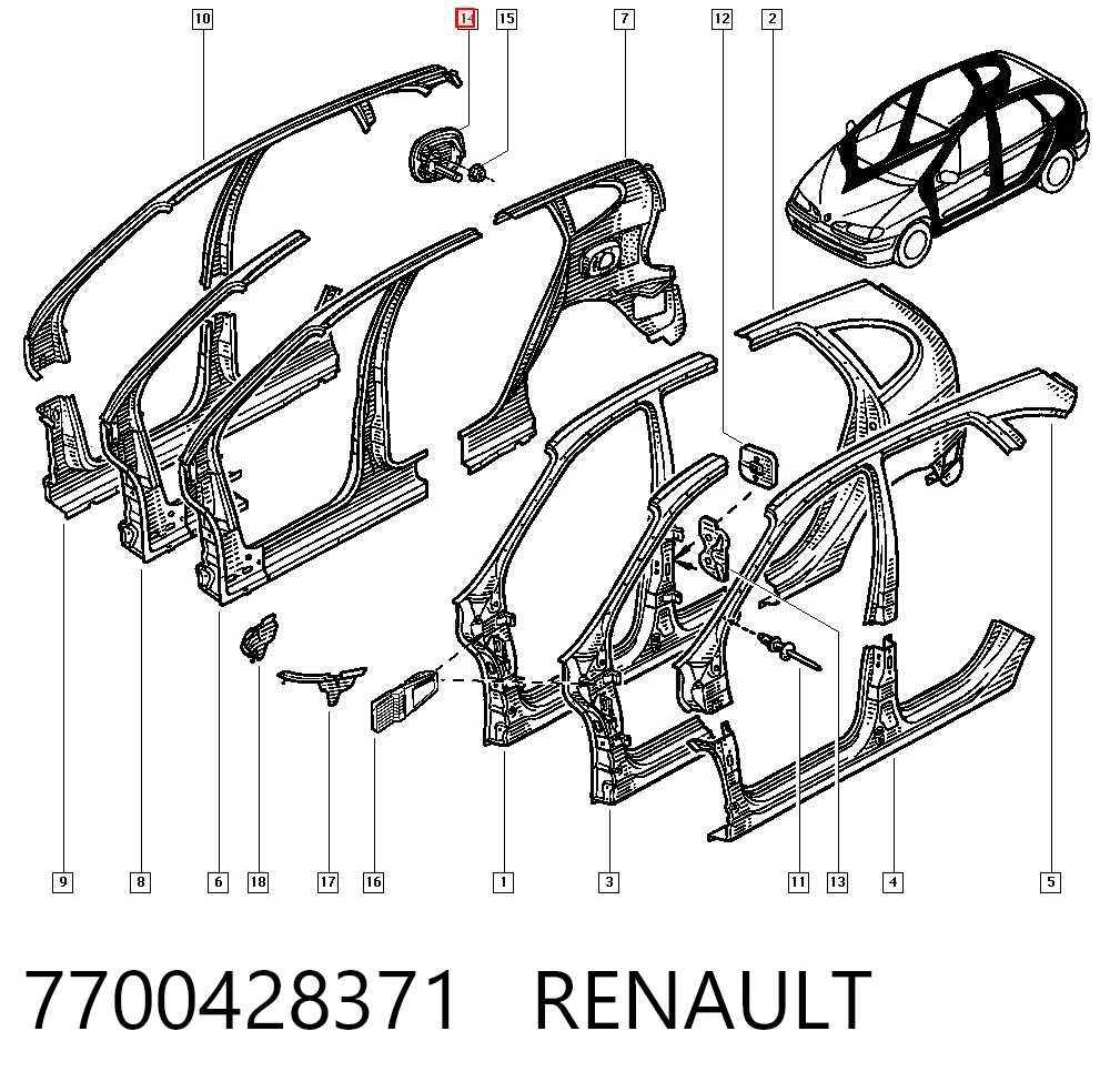 7700428371 Renault (RVI) Tapa tanque combustible
