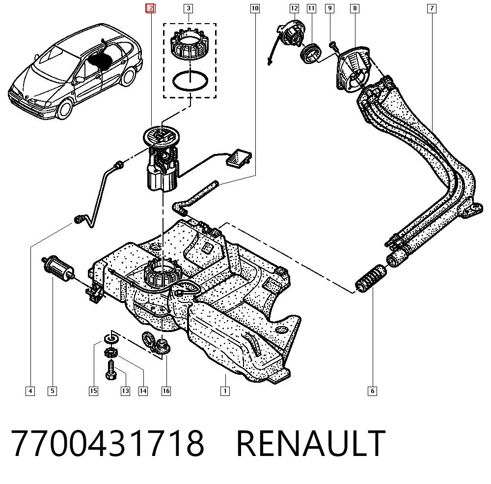 7700431718 Renault (RVI) Módulo de alimentación de combustible