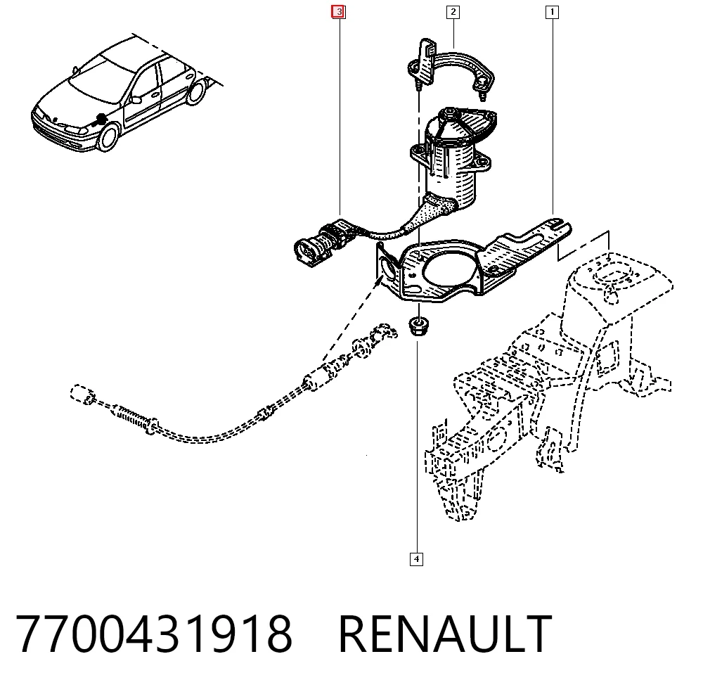 7700431918 Renault (RVI) Sensor de posición del pedal del acelerador